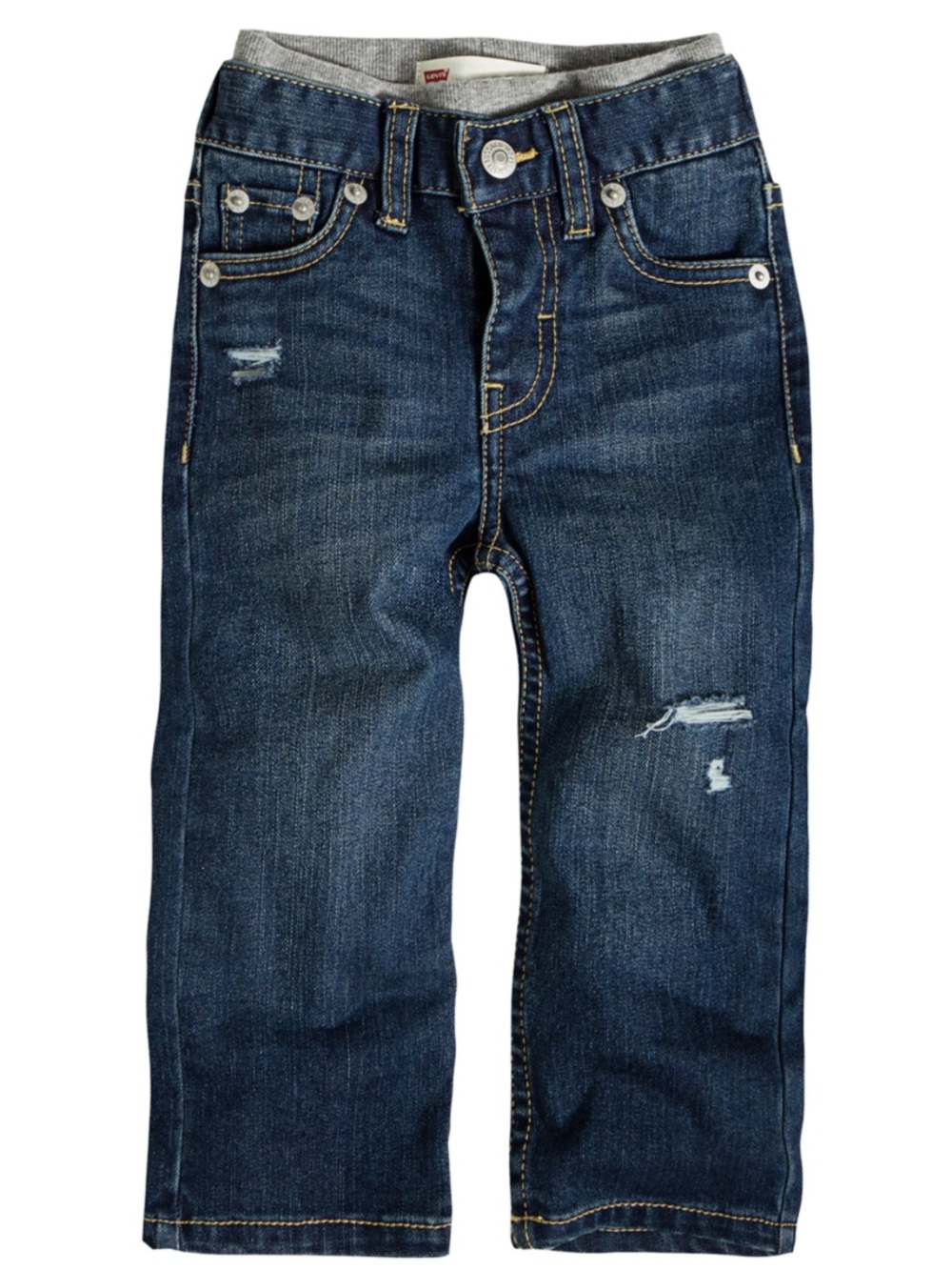 Levi's Dark Blue Distressed Kids' Jeans